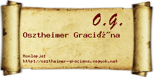Osztheimer Graciána névjegykártya